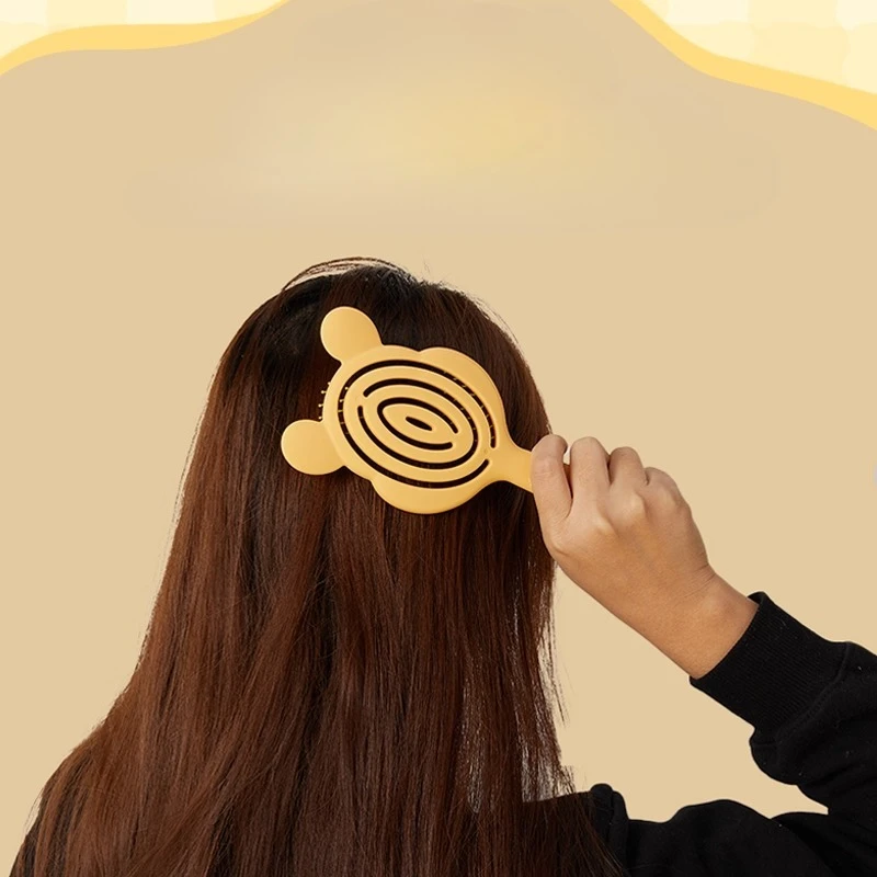 Disney Winnie the Pooh Hair Brush Volumizing Comb - Flexible Bristles for Detangling & Volume, Cute Cartoon Gift for Women Girls