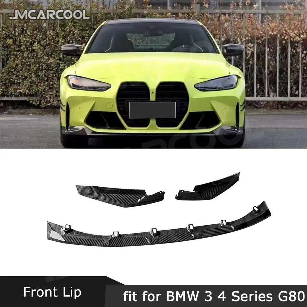 

Dry Carbon For BMW 3 4 Series G80 G82 G83 M3 M4 2021 UP MP Style Car Front Bumper Splitter Lip Spoiler