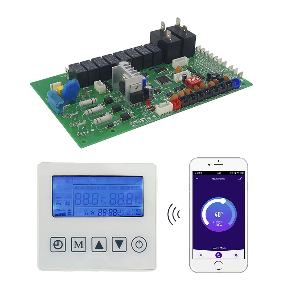 Commercial Air Source Water heater Swimming Pool Chiller Custom Heat Pump Controller Pcba Pcb Circuit Board Assembly