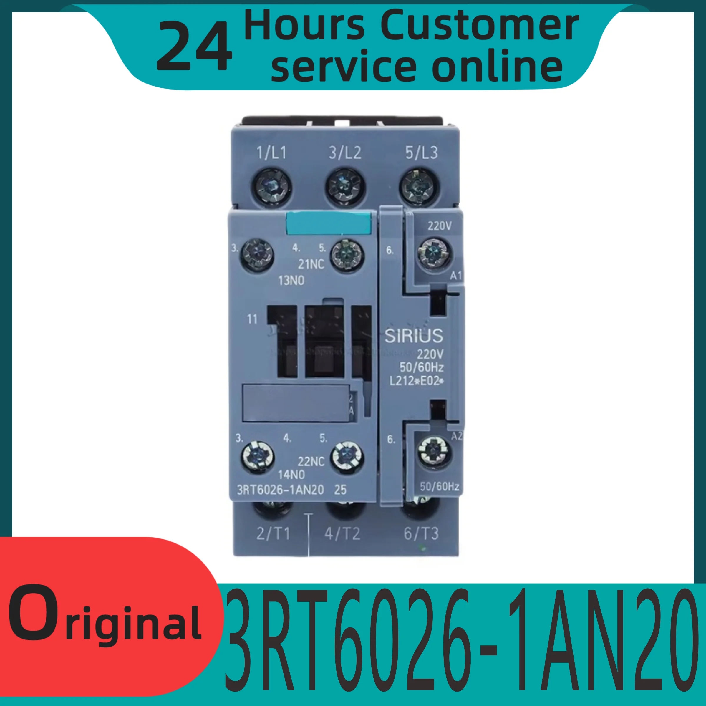 

Новый оригинальный контактор 3RT6026-1AN20 1AG20 1AC20 1AQ00 1AL20 220В лифт
