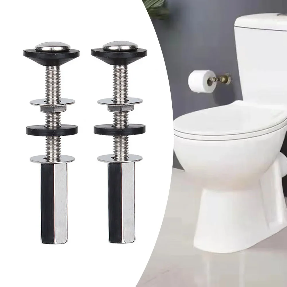 2PCS Toilet Tank Screws Sealing Ring Fixed Screws Sealing Rubber Ring Fixing Bolts Screws Rubber Pads Toilet Cistern Fittings