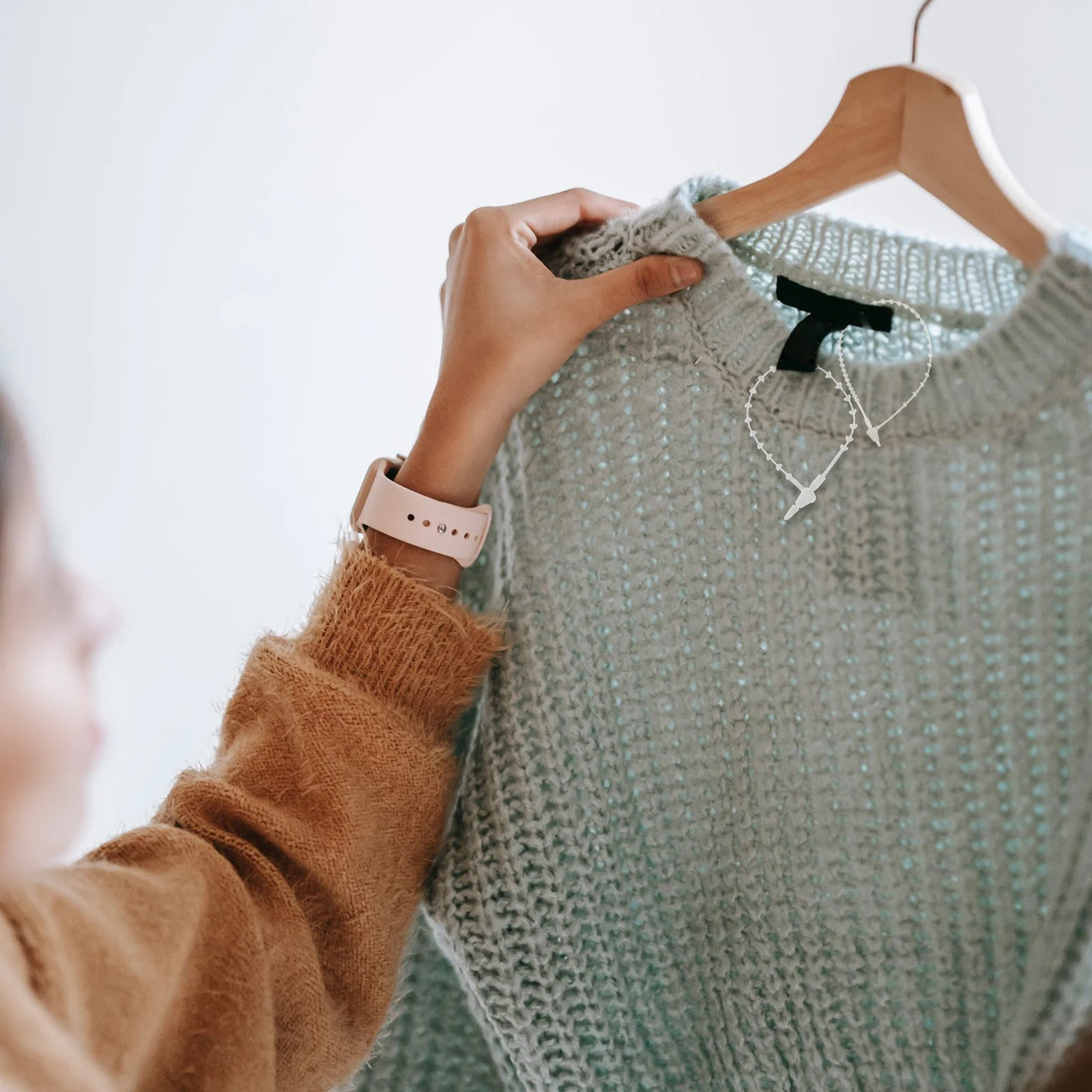 

1 set 1 Set Plastic Tag Fastener White For Clothing Jewelry Hanging Price Tags Gift Hanger Lightweight Tag Ropes