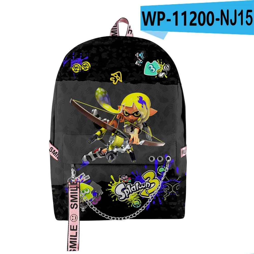 Trendy Popular Splatoon 3 Student School Bags Unisex 3D Print Oxford Waterproof Notebook multifunction Travel Backpacks