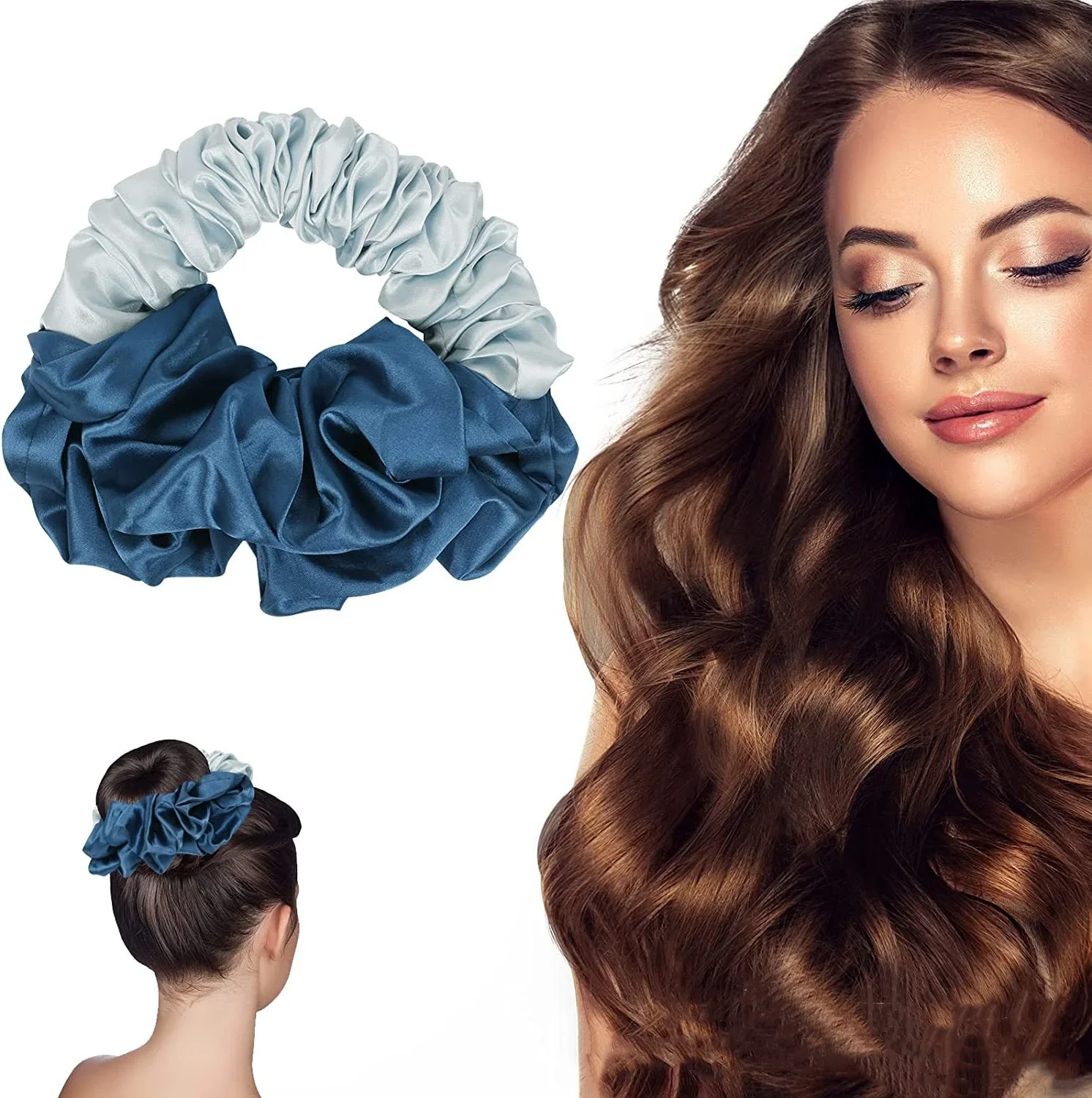 

Sleep Friendly Heat Free Curling Tool Lazy Hair Rollers Heatless Curling Rod Headband Sleeping Silk Curls Ties Perm Rods Hair