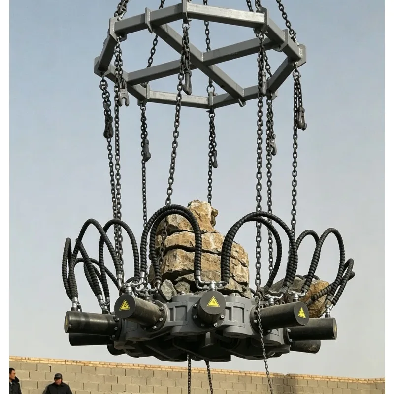 Powerful Hydraulic Concrete Pile Breaker for Bridge Repair with Efficient Old Pier Pile Head Crushing Attachment for Excavators
