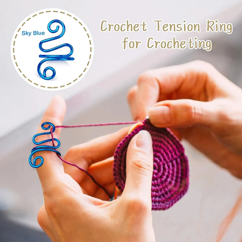 1/10 Stuks Verstelbare Haak Spanning Ring Handgemaakte Haak Spanning Ring Cadeau Crocheters Breiers Valentijnsdag Geschenken Breien