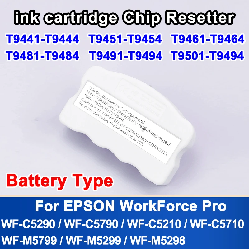 T9651 T9641 T9661 Original Ink Cartridge Chip Resetter For EPSON WorkForce M5299 M5799 M5298 WF-C5790 WF-C5710 WF-C5290 WF-C5210