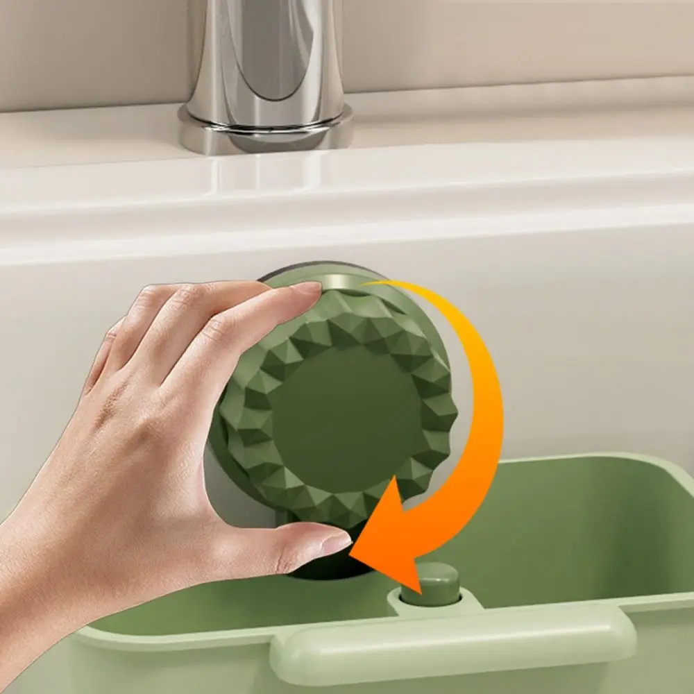 

Suction Cup Sink Corner Rack Push-type with Drain Hole Sink Drain Basket Anti-leak One-touch Opening and Closing