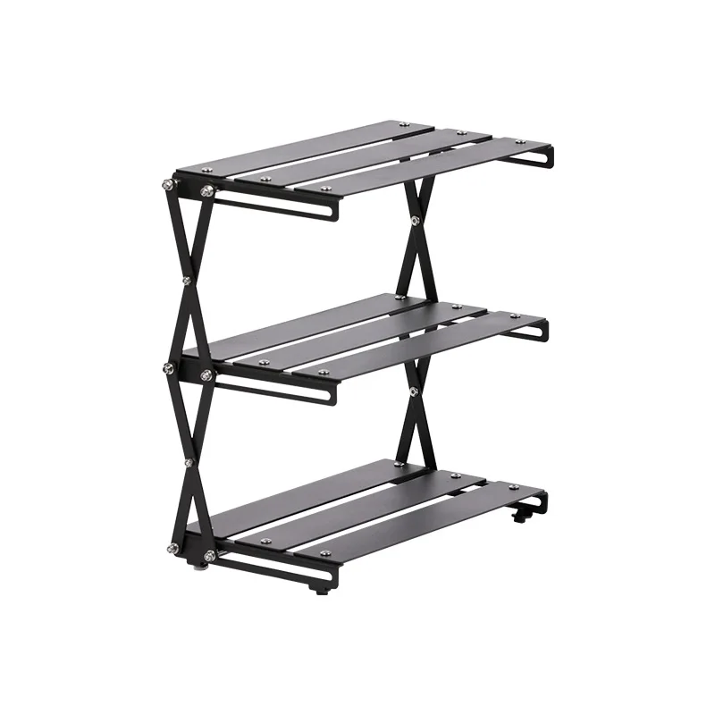 Outdoor aluminum alloy rack Foldable desktop multi-layer multi-functional storage rack