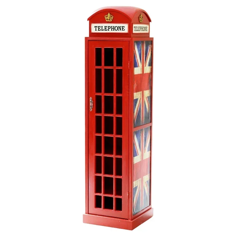

Retro phone booth model cabinet clothing store bar cafe decoration floor ornament display props