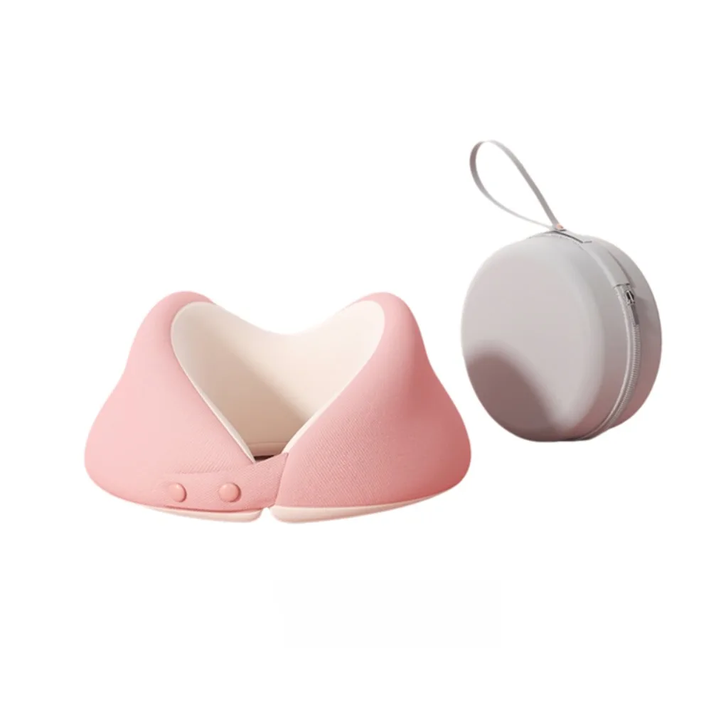 

Portable Resilient Travel Neck Pillow Removable Space-saving Neck Support Pillow with Storage Box Soft Headrest Business Trip