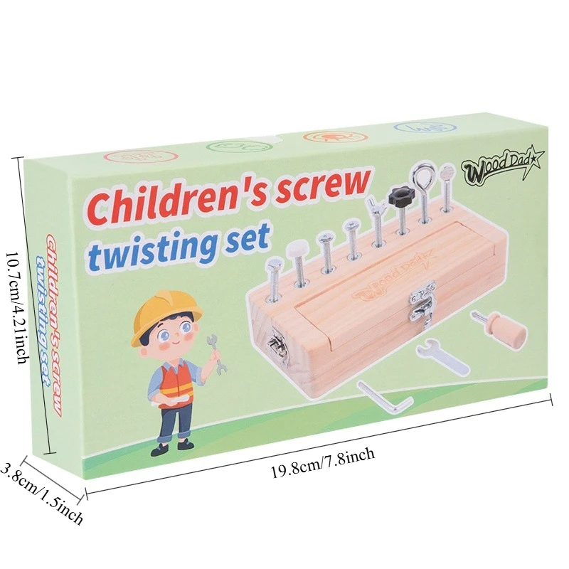Screw Nut Workbench, Busy Board Educational Toy, Kids Hand Eye Coordination Training Tool