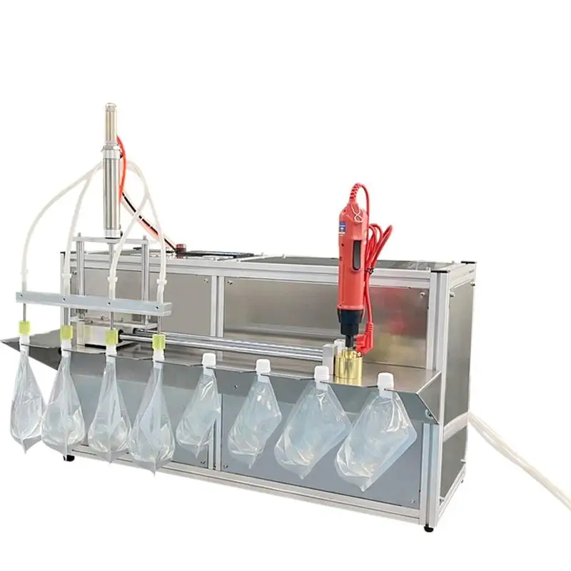 Customizable Desktop 4-Head 4L Peristaltic Pump Liquid Filling Machine Resin Spout Beverage Soap Juice Filling Sealing Machine