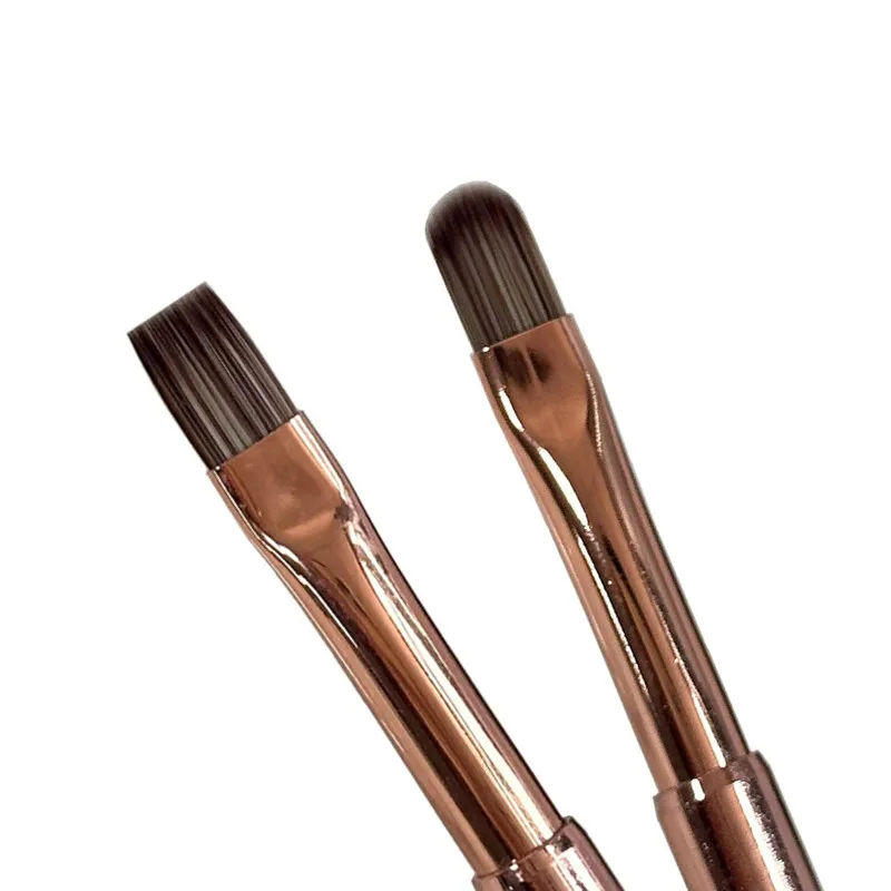 Brosse à ongles en Nylon, brosse triangulaire pour peinture des ongles, brosse pour poudre de Gel UV acrylique, 1/6 pièces