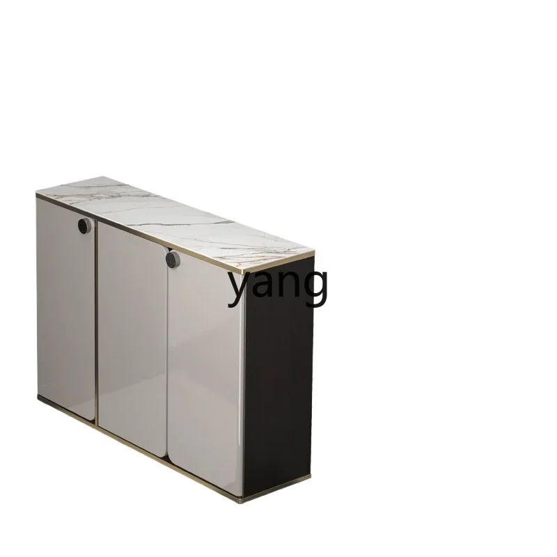 Yjq Smart Shoe Cabinet with Lock Modern Simple Home Entrance Doorway Large Capacity Shoe Cabinet Integrated Entrance Cabinet