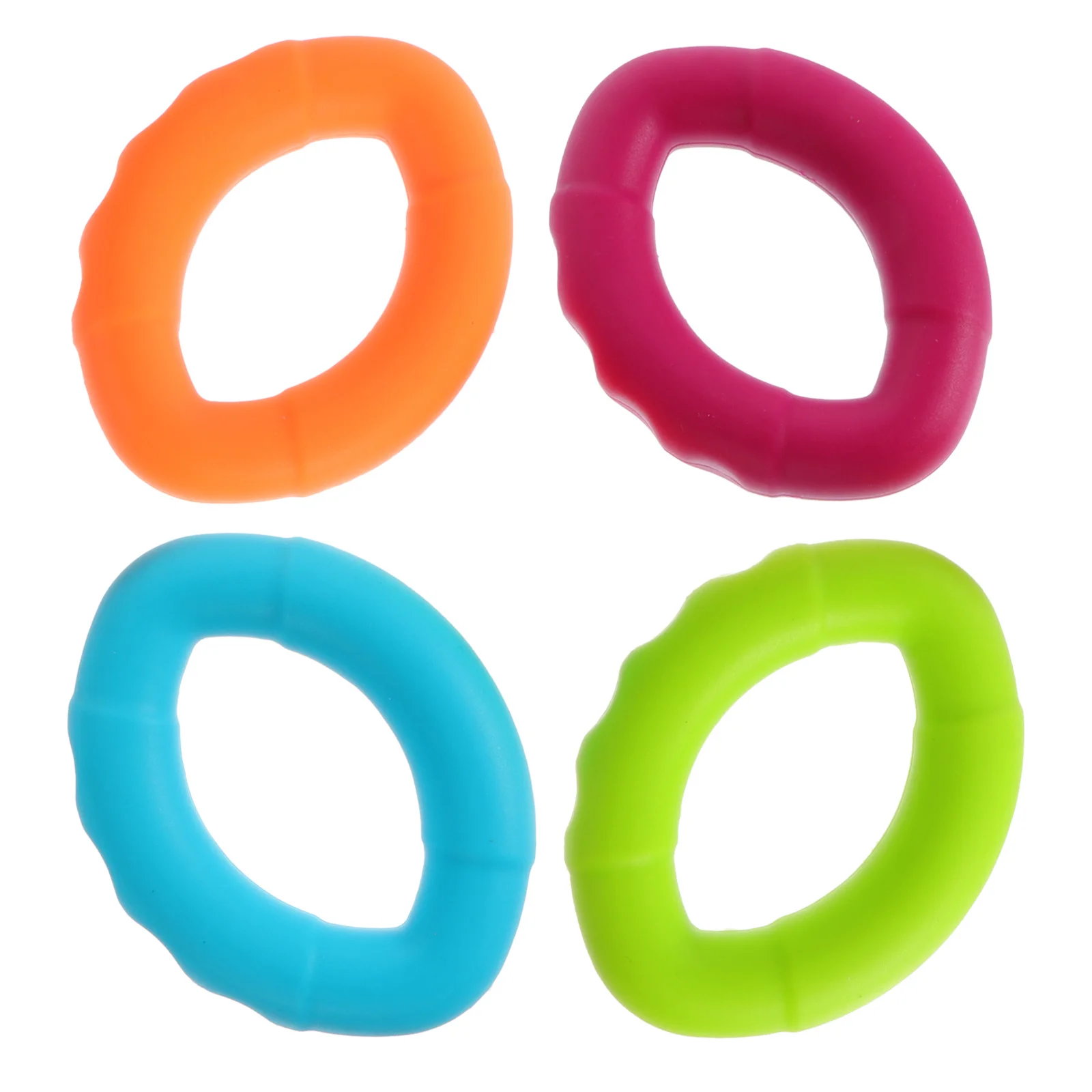 4 قطعة حلقة قبضة سيليكون مرن قوي لتدريب قوة اليد المضادة للانزلاق تدليك المنزل السفر اللياقة البدنية التمارين #5