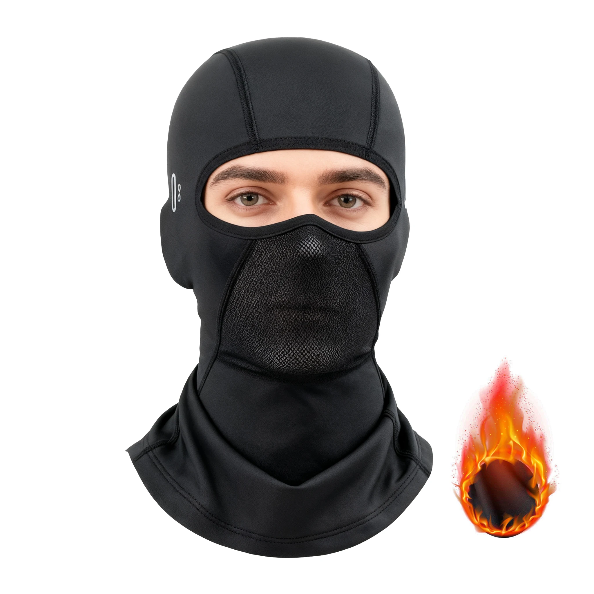 قناع بالاكلافا الشتوي الحراري لركوب الدراجات لكامل الوجه، قناع دافئ للرياضات الخارجية والدراجات النارية والتزلج للرجال، قناع من الصوف مع خوذة