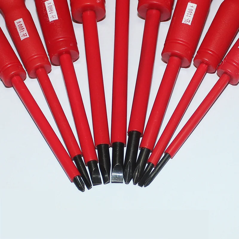 9 Pcs Insulated Screwdriver Set Electrician Dedicated Magnetic Precision High Voltage 1000V Slotted Phillips Hand Tools