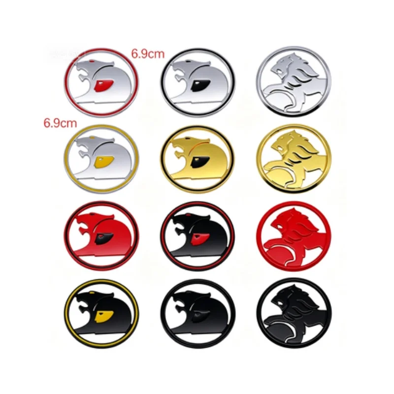 Etiqueta Metálica Decorativa para Autos, Compatible con Horton Lion y Horton Mouse