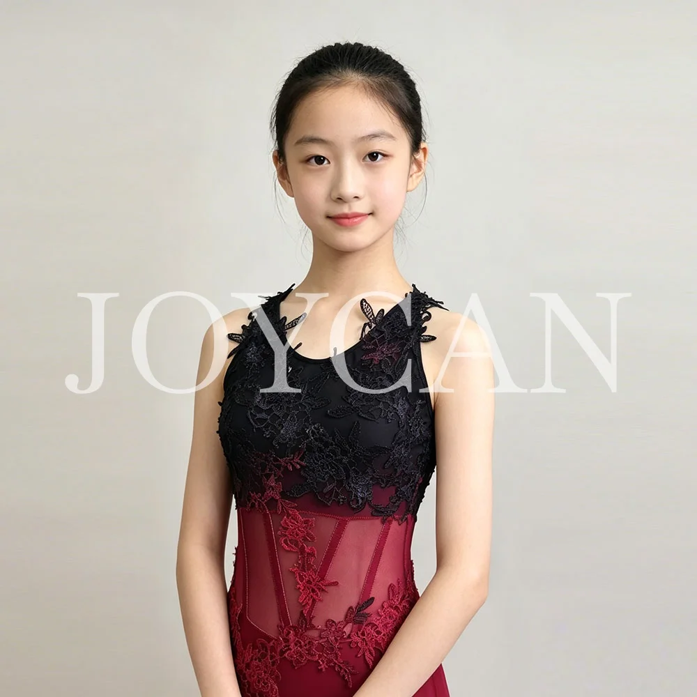 JoyCan Lyrical Dance Costume Girls Gradient Spandex Quality Competition Dance Wear Customized BD9011