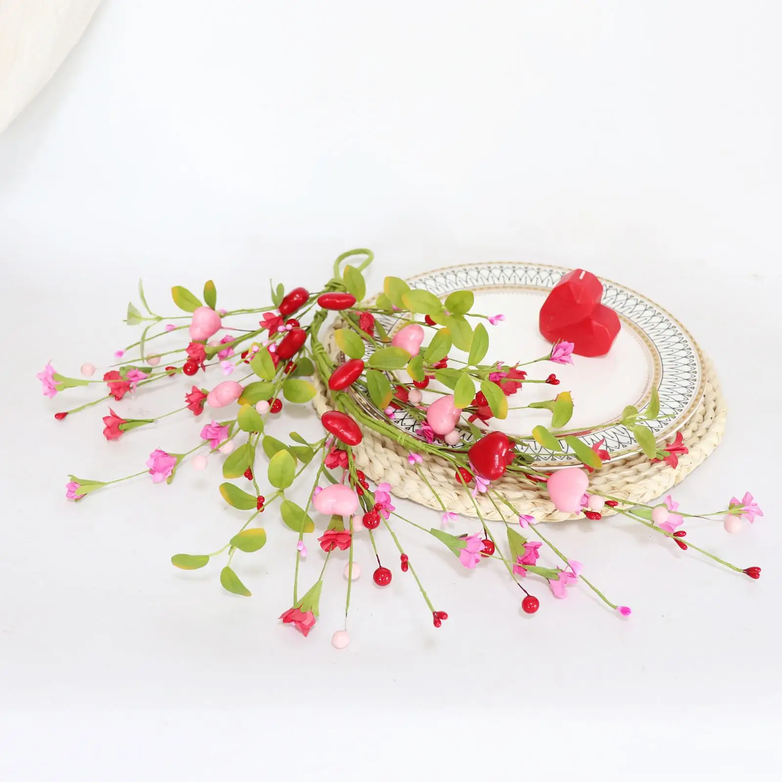 

Artificial Flower Garland for Decoration Valentines Day Home Decor Vine Decorative Pendant for Christmas Festival