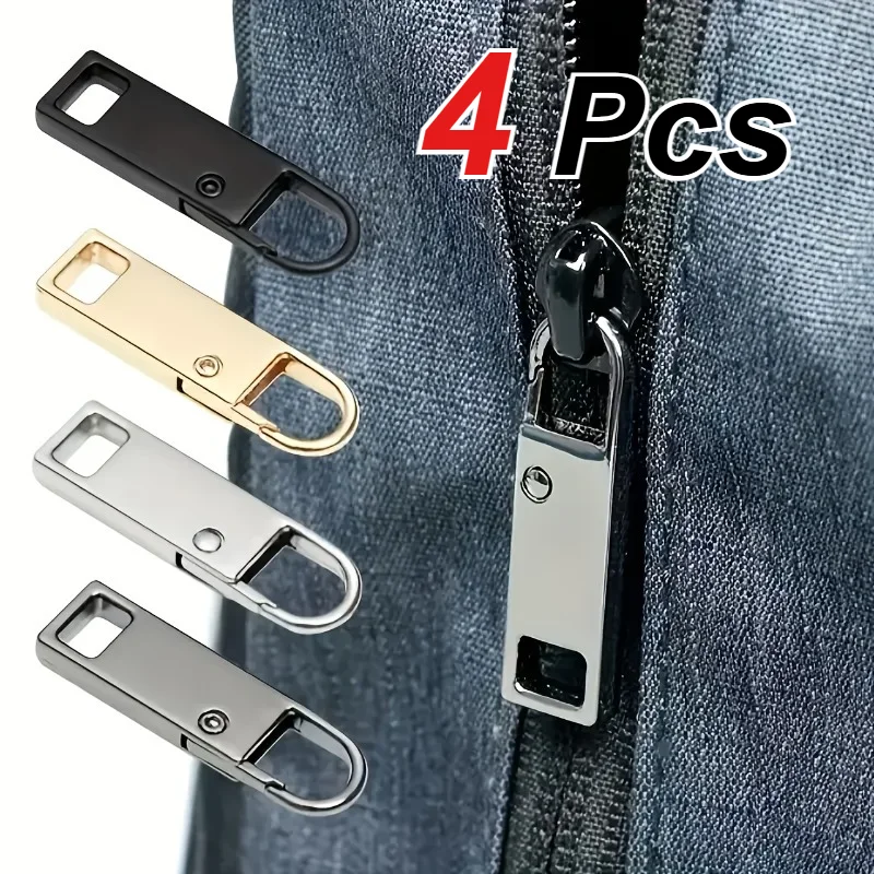 4 PCS Quick Fix Zipper Heads, Easy to Install, Luggage ,Jacket, Backpack, Boots, Detachable Zipper Durable Universal Repair Kit - view 2
