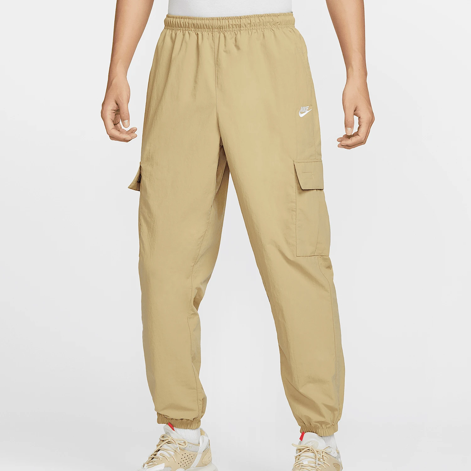 Pantalones de chándal cónicos tipo cargo sueltos tejidos genuinos oficiales Nike 2025 para hombre HJ1991-297