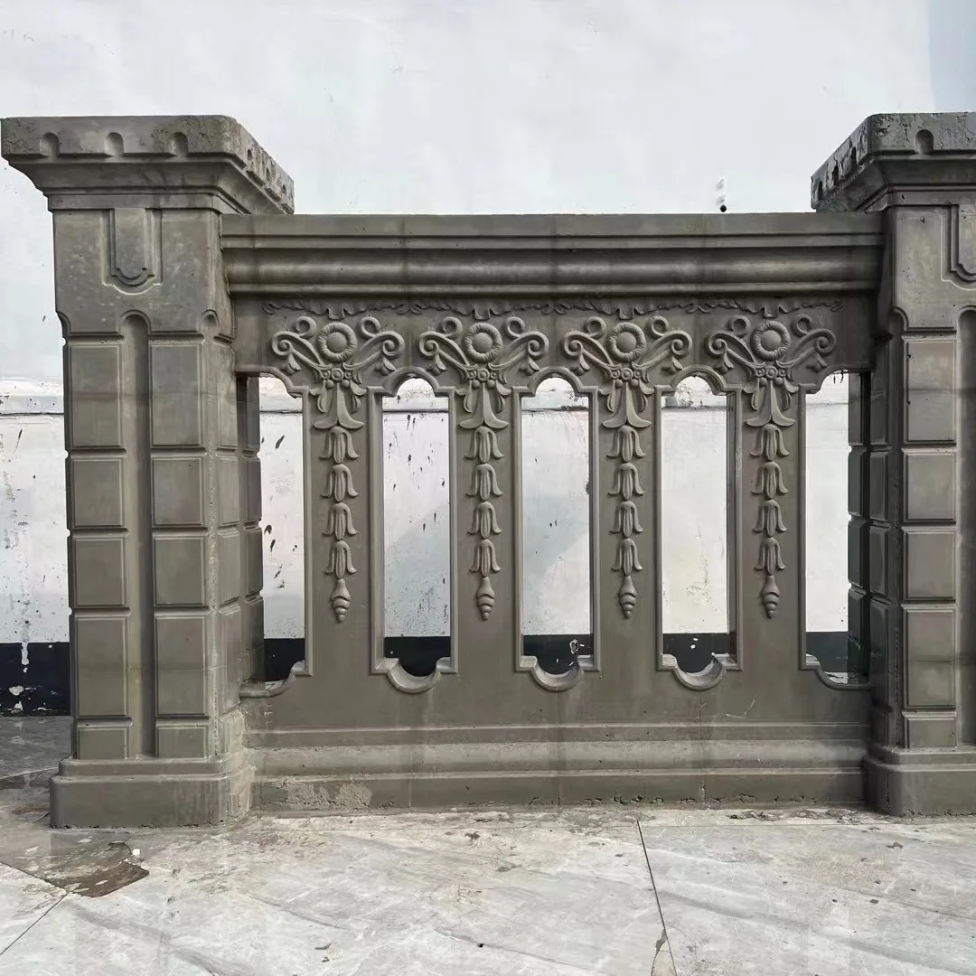 Guardrail mold Cement cast-in-place European balcony vase column railing mold Fence mold Product engraving model