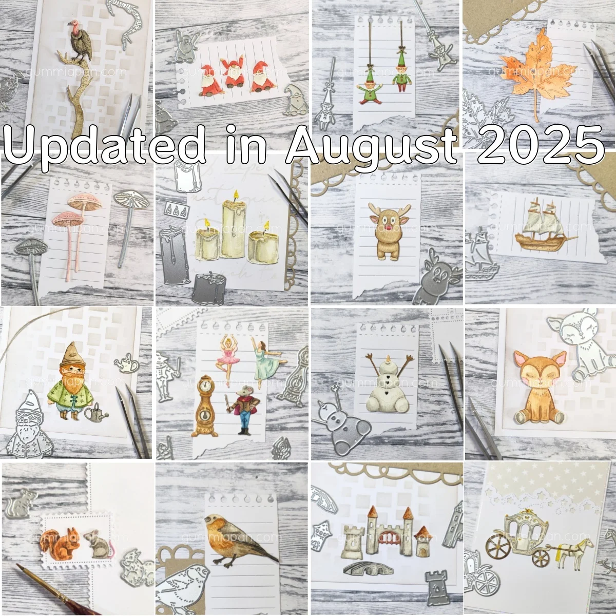 Small Ship Castle Bridge Horse and Cart Vulture Bird Metal Cutting Dies for DIY Making Card Scrapbook Embossed Paper Album Craft