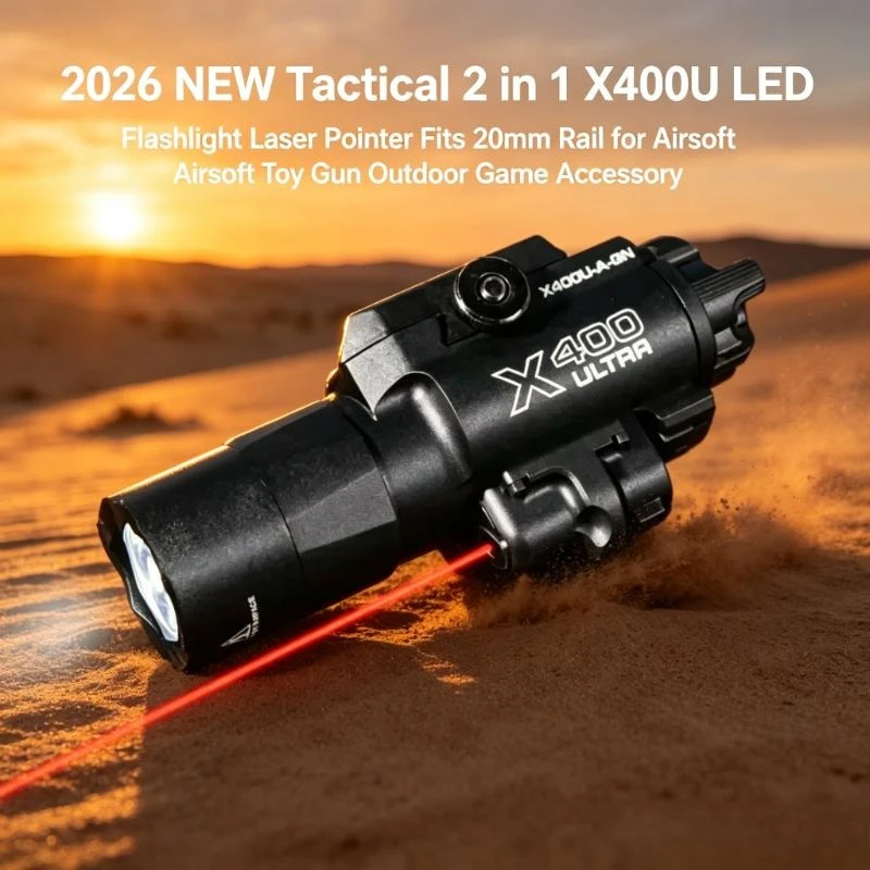 2026 NEW Tactical X300U Field Use LED Light Green Laser Pointer Fits 20mm Rail Toy Gun Outdoor Training Accessory