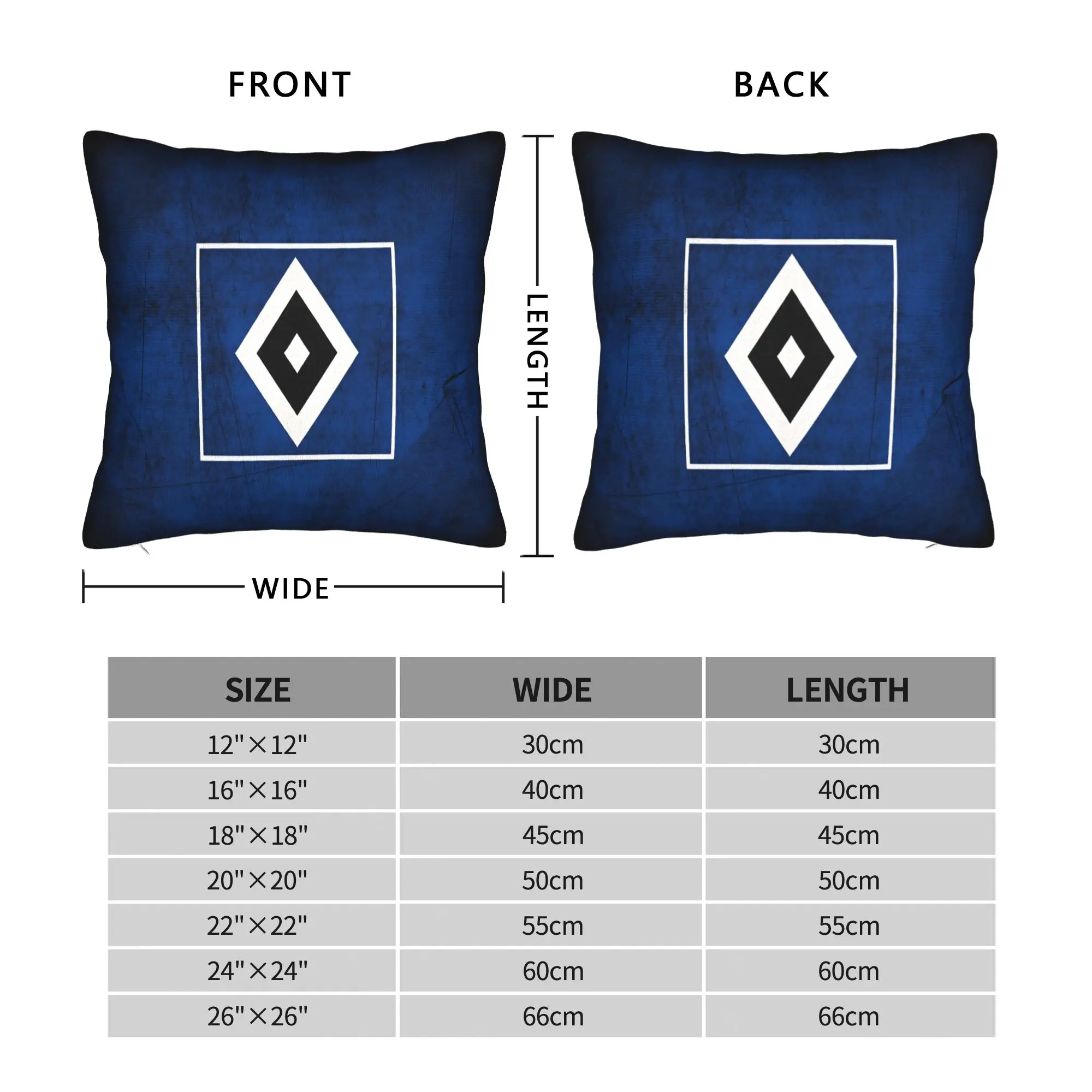 HSV German Soccer Club Pillow Case Hamburgers SV Funny Pillow Cover Custom Pillowcases For Sofa Home Decoration