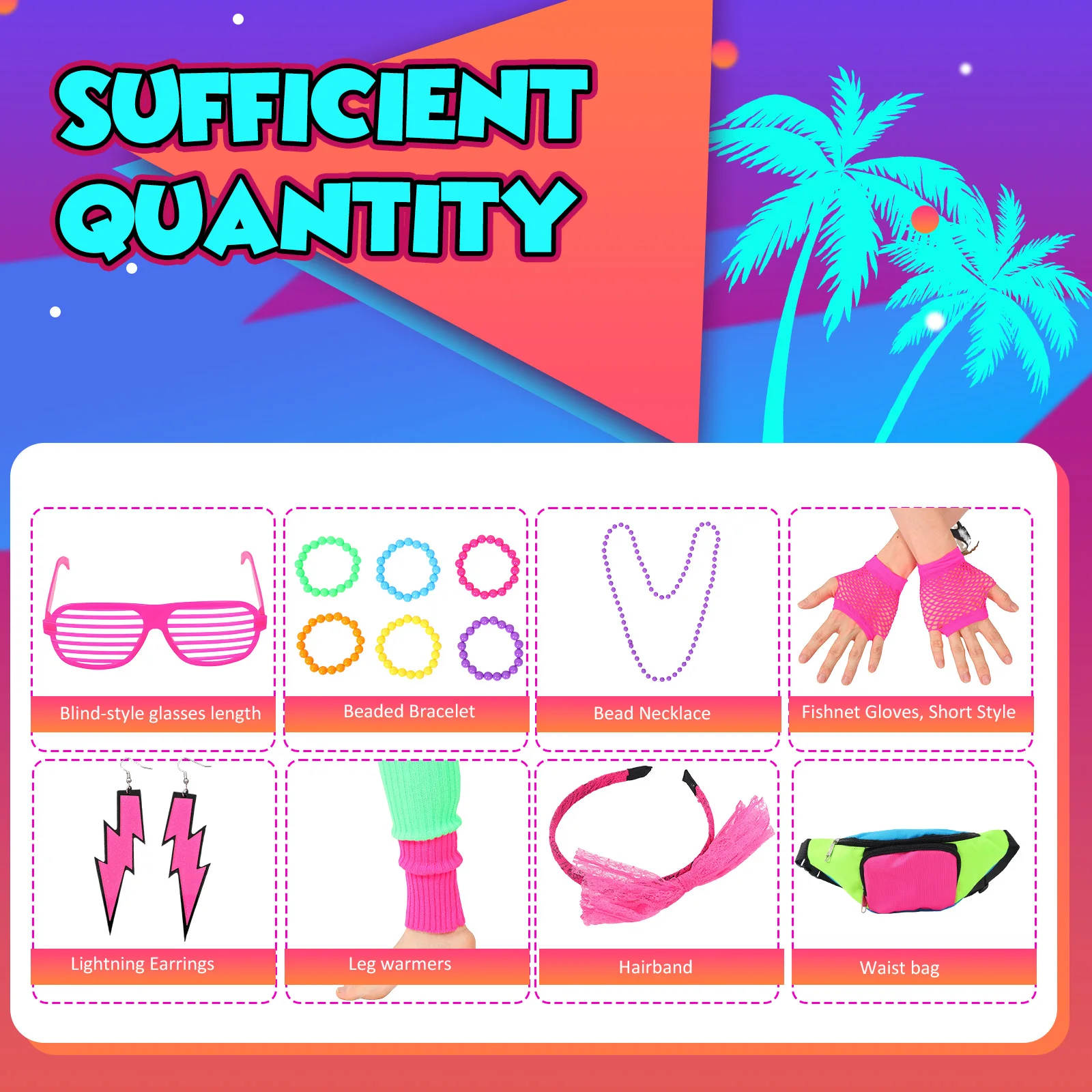 80s Themed Party Women Costume - огляд і ціна Women'S Accessories In The 80S