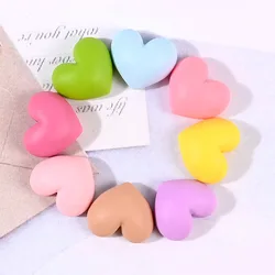 10pcs 13x12mm Heart-Shaped Resin Figurine Crafts Flatback Cabochon Ornament Crafts Supplies Jewelry Making Hairwear Accessories