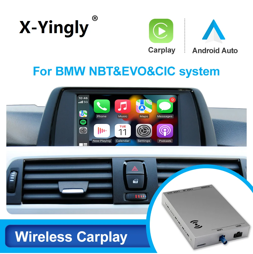 

Wireless Carplay for BMW F30 F31 F20 F21 F10 F01 X5 E70 X3 F25 MINI NBT EVO System 6.5 8.8 10.25inch Mirror Link Decoder Module