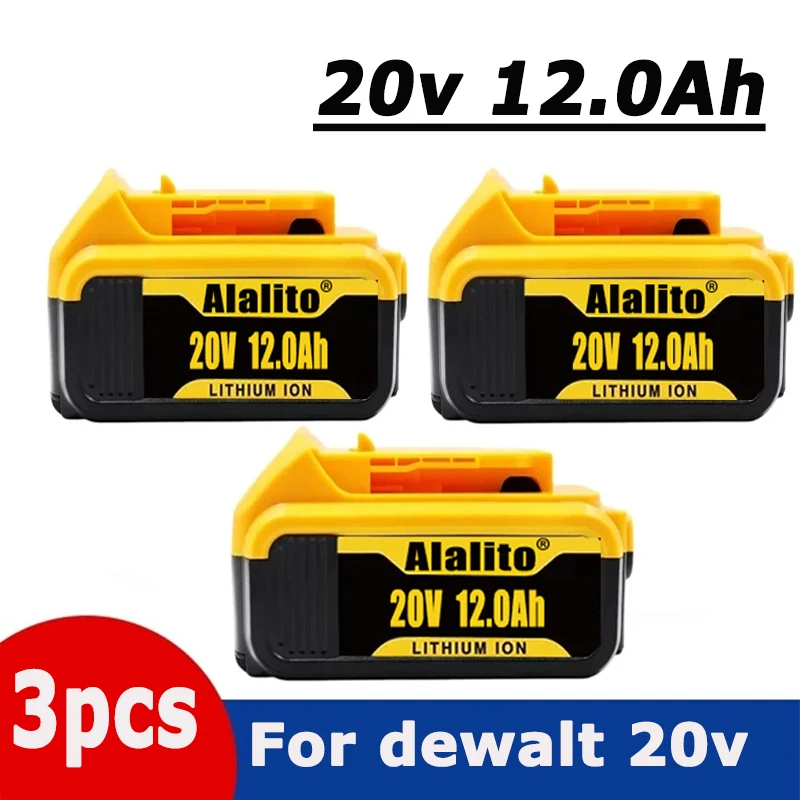 

DCB200 20V Battery Compatible with dewalt power Tools 18V 12Ah rechargeable electric tool Lithium batteries 20V 18Volt 18v 12Ah