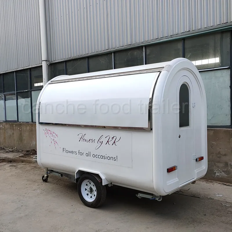 popular Customized food truck with stainless steel workbench to sell fast food trailer food roadshow truck