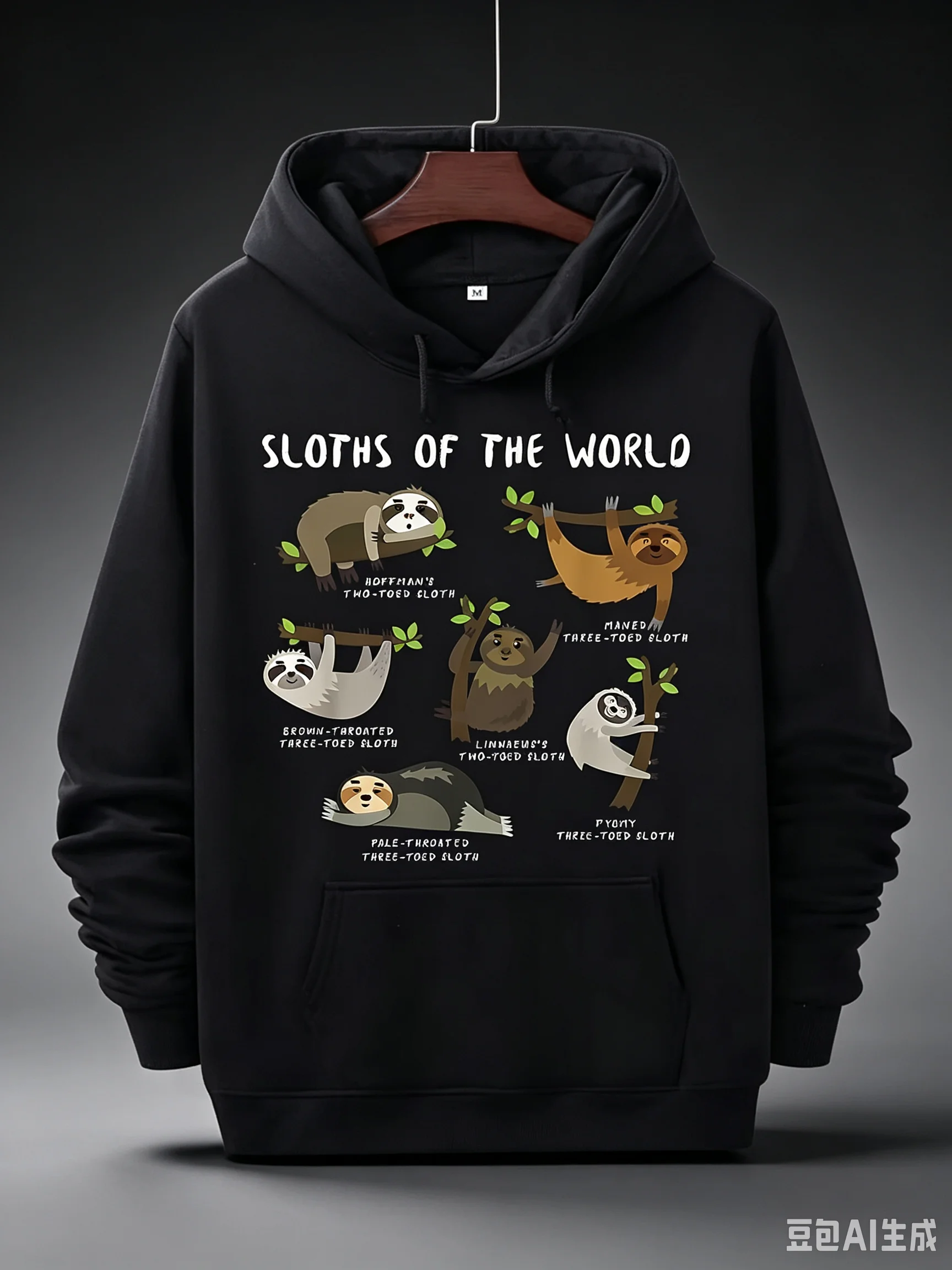 Men's and Women's Chronic Monkey Hoodie - Soft Blend Pullover, Classic Black Hooded Sweater for Casual Wear, Game Day Clothing,