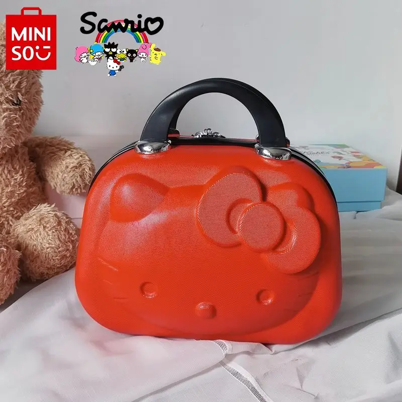 Imagem -04 - Miniso-mala de Viagem Feminina Hello Kitty Maquiagem Leve Estojo Multifuncional de Escalada Alta Qualidade Elegante