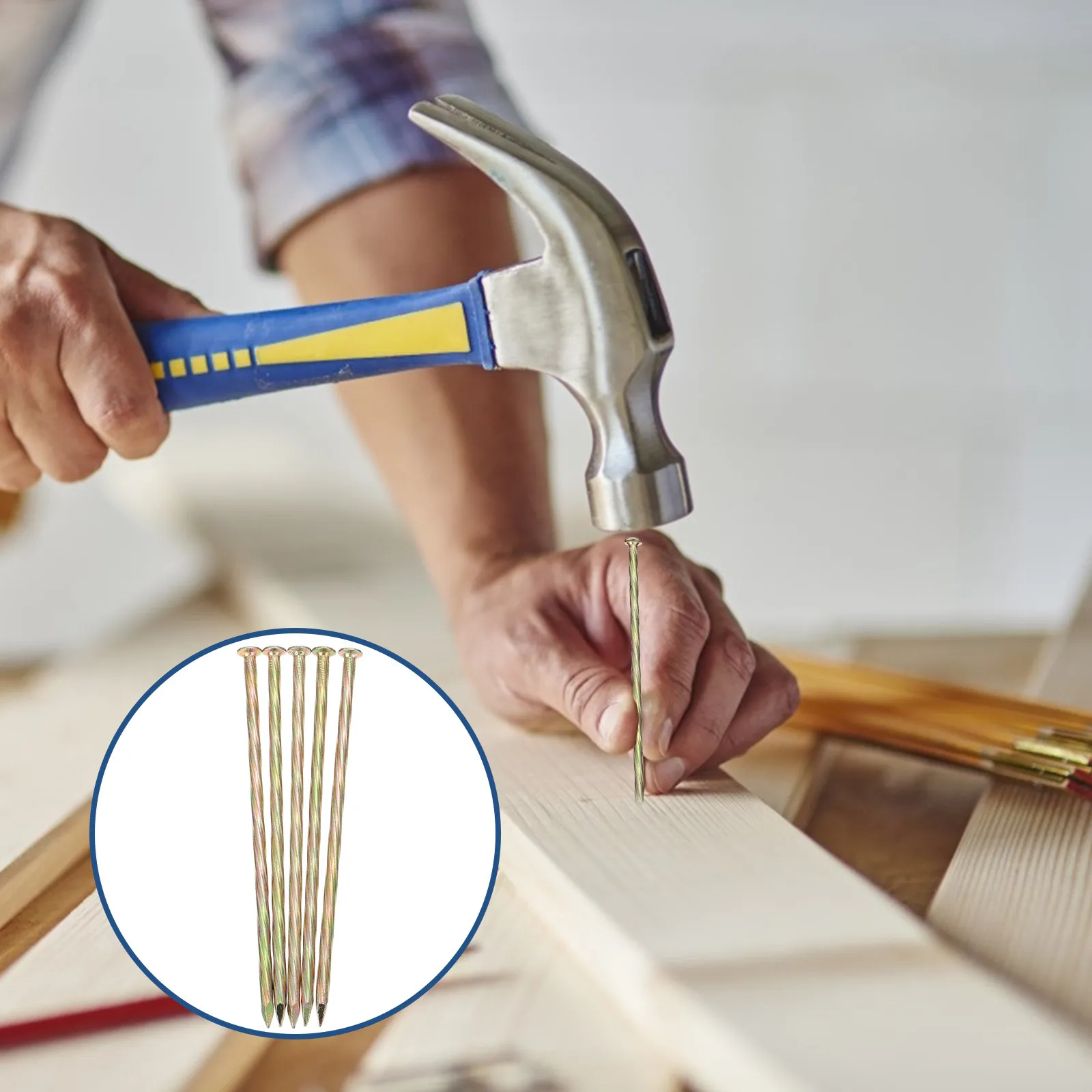 20Pcs Spiral Siding Nail 6 Inch Galvanized Spiral Deck Nail for Turf Garden Landscape Edging Spike Anchor Carpentry Stake