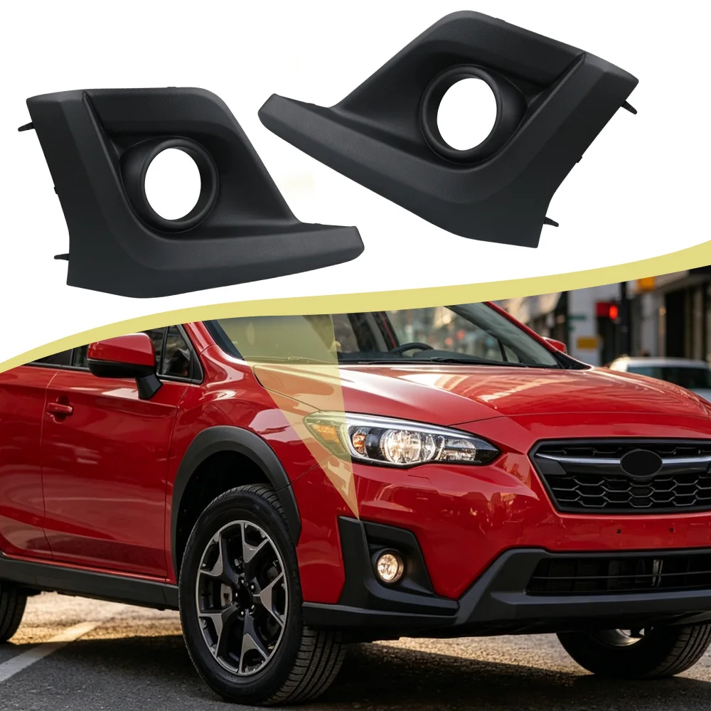 

For Subaru Crosstrek 2018 2019 2020 Car Front Bumper Fog Lamp Light Trim Grille Cover Frame Lid Bezel Hood 57731FL092