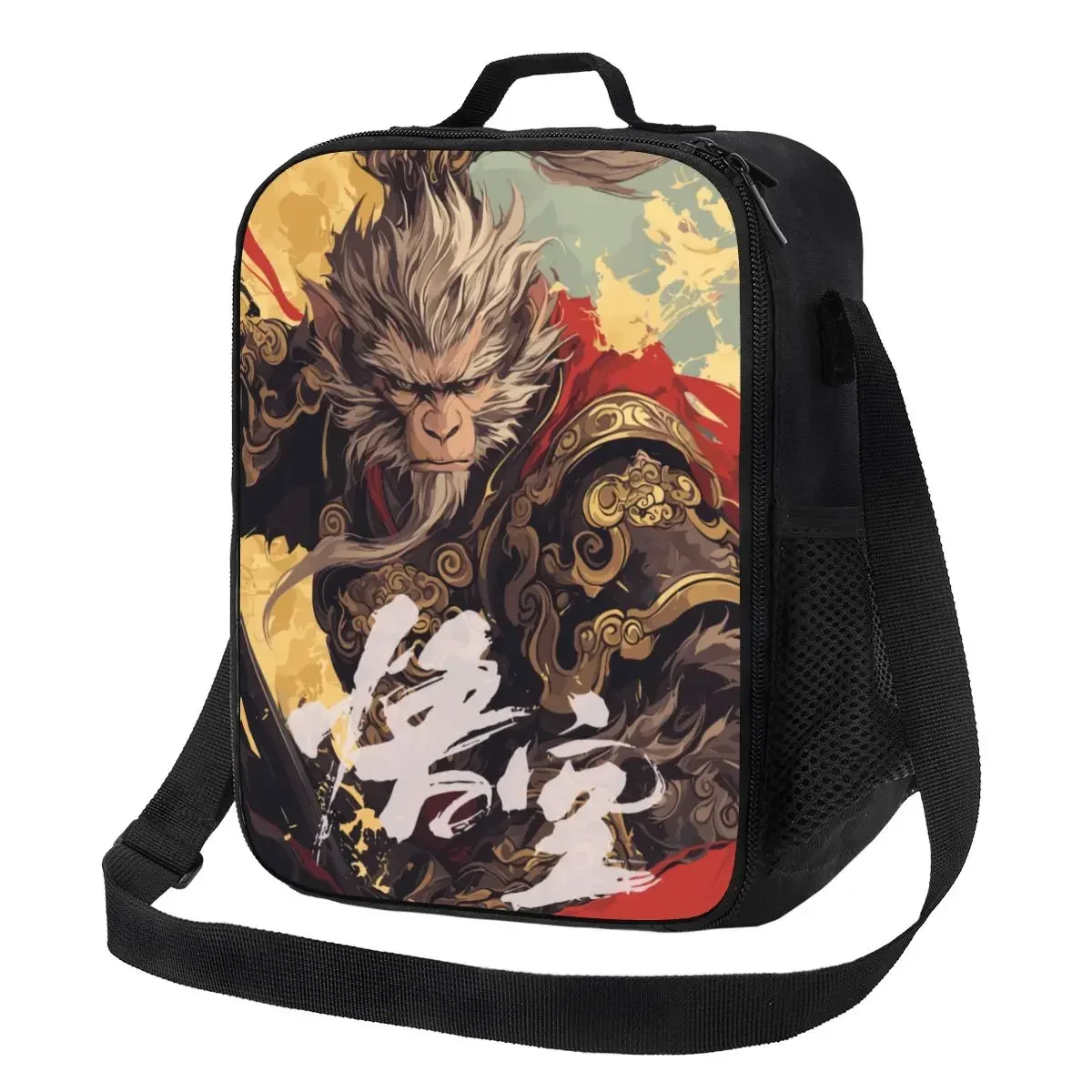 

Custom Monkey King Wukong Myth And Folklore Insulated Lunch Bags for Video Game Resuable Thermal Food Bento Box Outdoor Travel