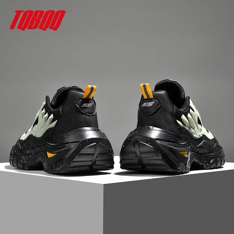 Men's Fashion Street Dad Shoes Luxury Casual Clunky Sneakers for Male Race Lace-Free Shoes Loafers Running Shoes for Men