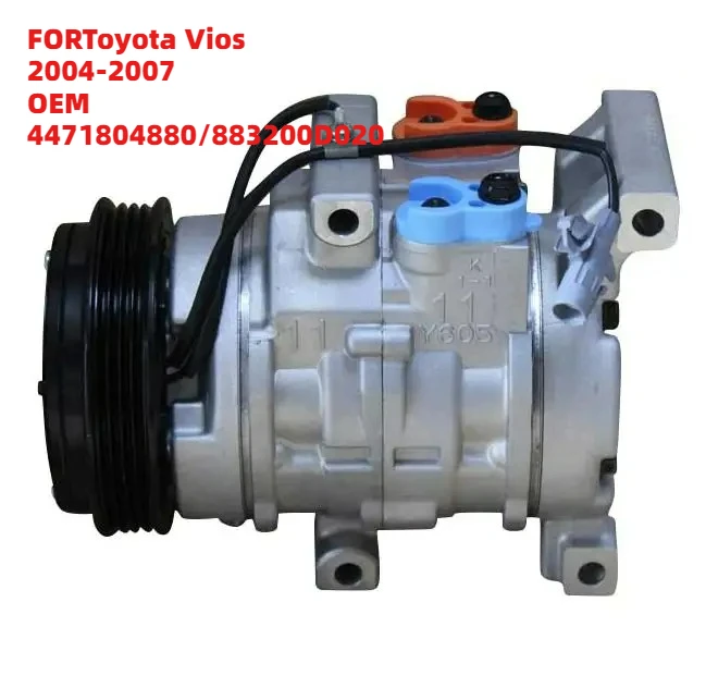 

Premium Quality FORToyota Vios 2004-2007 OEM 4471804880/883200D020 12Volt Auto AC Compressor