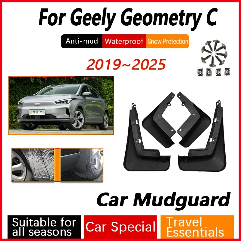 

Car Mudflaps Fit For Geely Geometry C 2019 2020~2025 Anti-splash Mudguards Splash Guard Front Rear Wheel Fender Auto Accessories