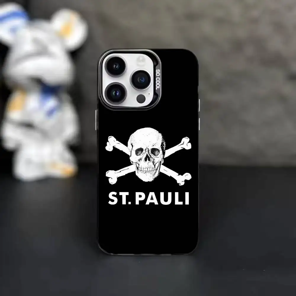 F&C St Pauli R-Rapper Streetwear  Phone Case For iPhone 17,16,15,14,11,12,13 Plus,Pro Max,XS,Colorful Silver