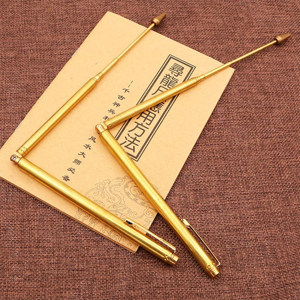 Folding Antenna Copper Dowsing Rods Spiritual Divination Tools Water Metal Treasure Exploration Tool Parts