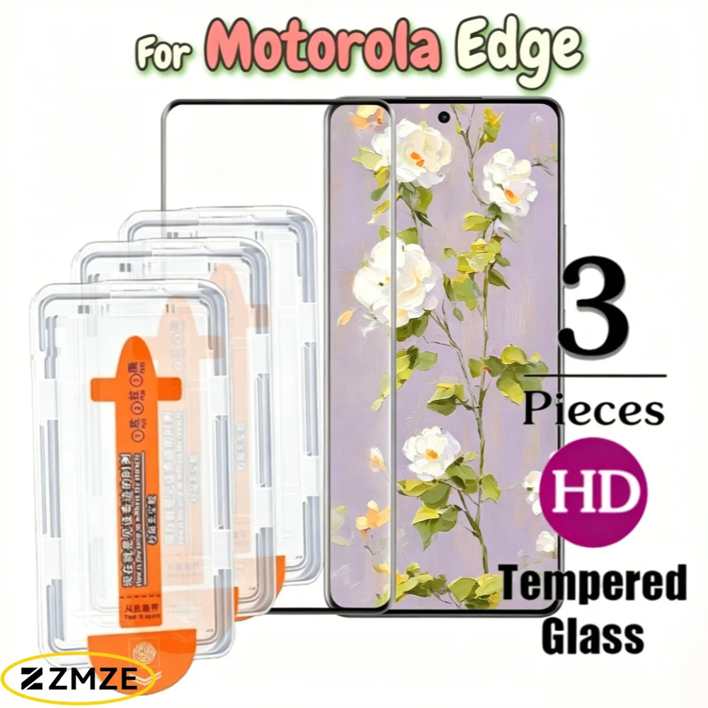 3er-Pack Komplettset für Motorola Edge 30 20 70 60 Stylus 30 Pro 20 Lite 20 Fusion 60 50 30 Neo One Click Clear Panzerglasfolien