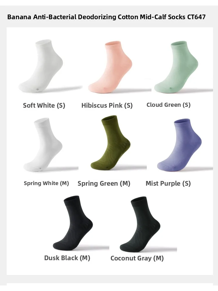 Breathable Cotton Sports Socks Men's Mid-Calf Absorb Sweat Odor Control Versatile New Style All-Season Unisex Short Socks