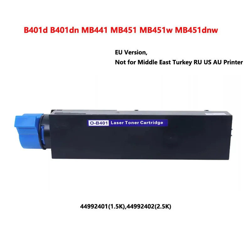 Compatible Toner Cartridge 44992401 44992402 for OKI B401 B401d B401dn MB441 MB451 MB451w MB451dnw Laser Printer Black