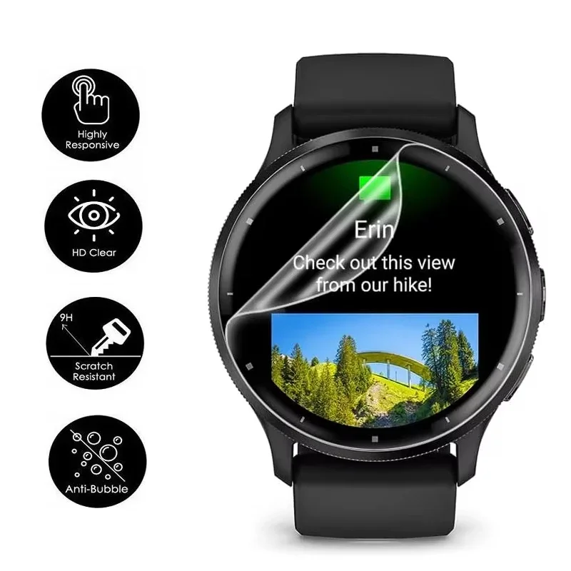 ل Garmin Venu 3 3s 2 2s غطاء كامل HD واضح لينة فيلم ساعة ملحق ل Garmin Venu1 هيدروجيل شاشة المضادة للخدش حامي #4